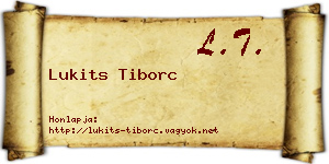 Lukits Tiborc névjegykártya